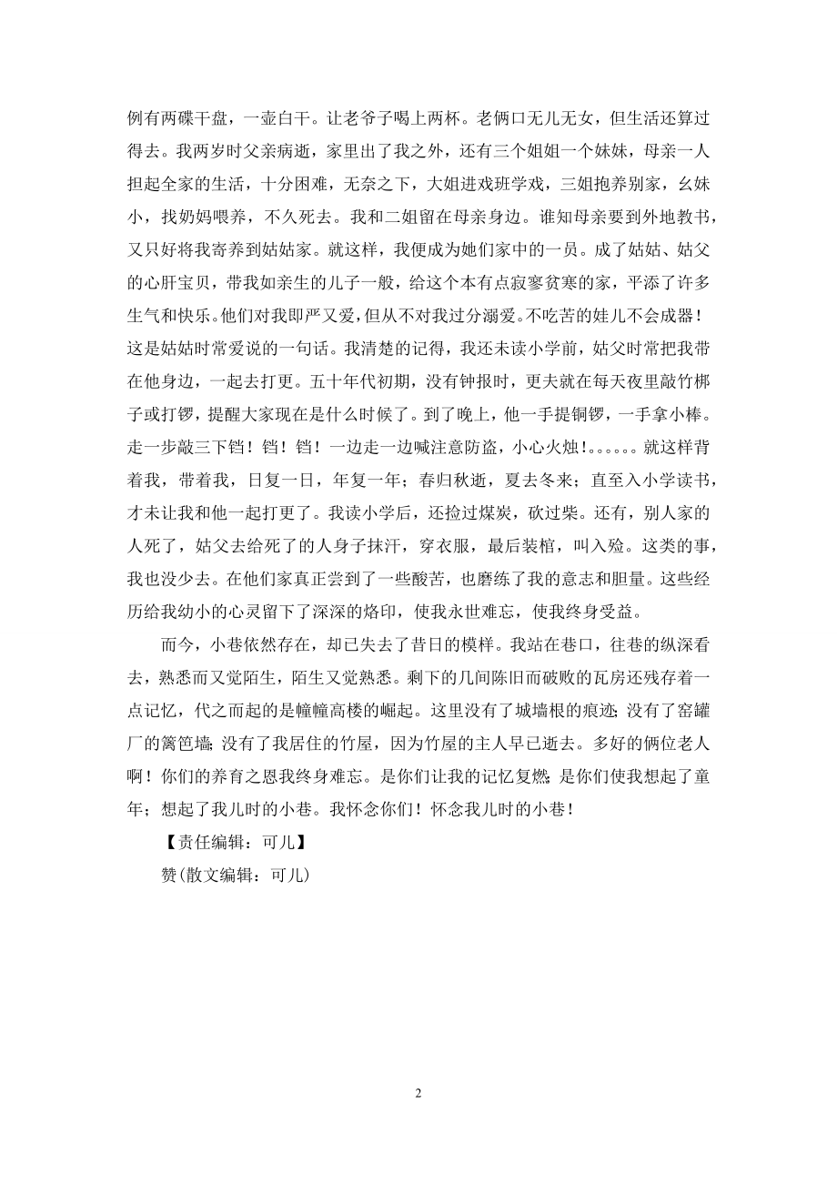 怀念我儿时的小巷.docx_第2页