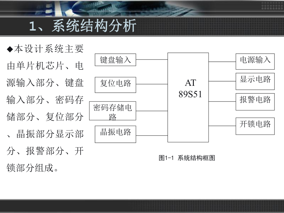 基于单片机的电子密码锁设计ppt课件.ppt_第2页