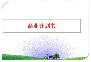 最新商业计划书精品课件.ppt