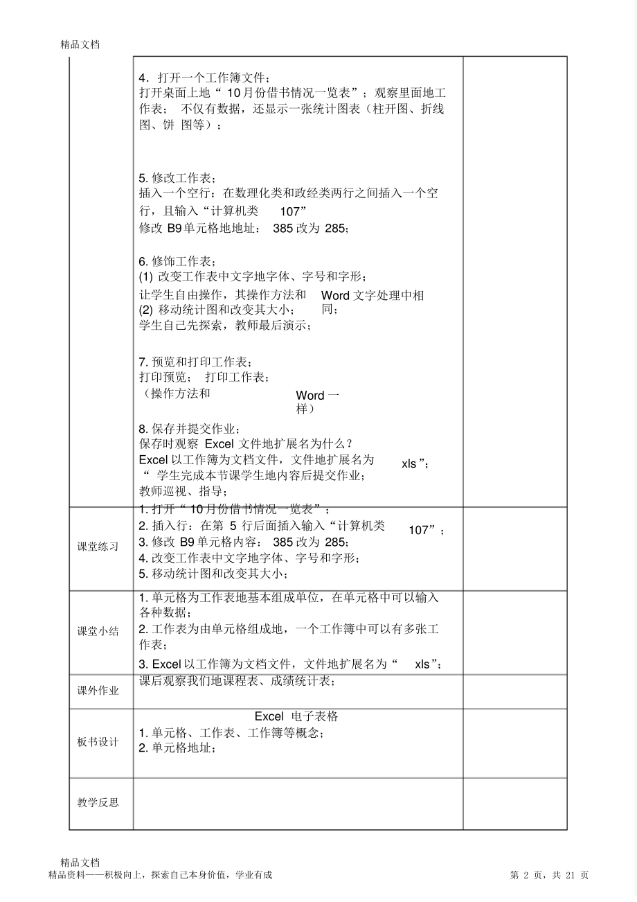 2021年初中信息技术初中二年级Excel电子表格教育方案设计.pdf_第2页