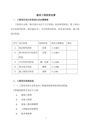 建设项目投资估算方法87475.doc