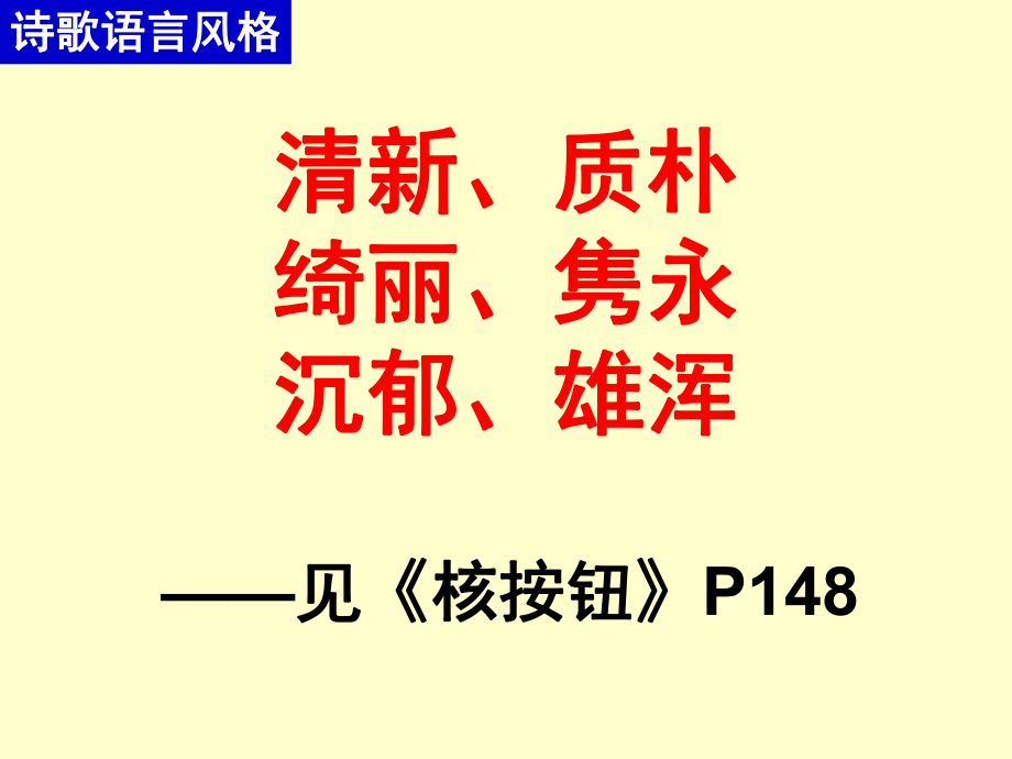 诗歌鉴赏·语言风格判定（用）.ppt_第2页