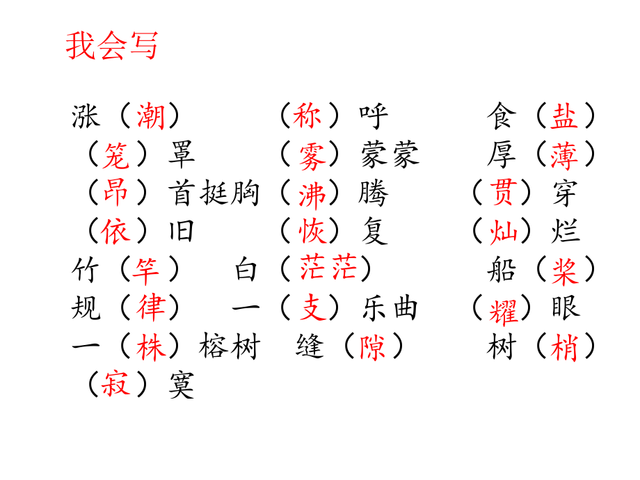 最新四年级上册语文第一单元复习资料PPT课件.ppt_第2页