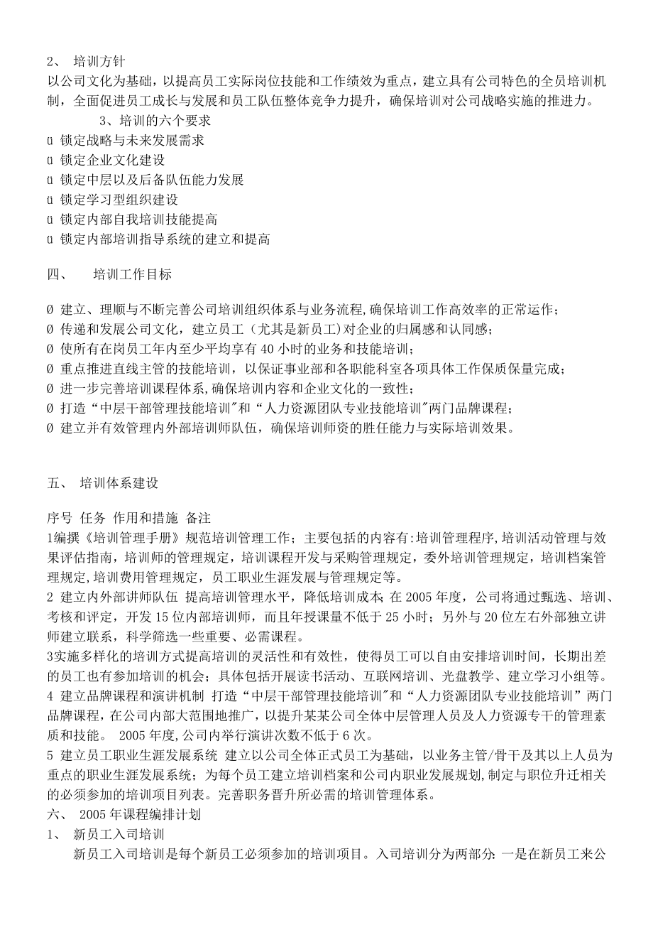 某某公司培训工作计划.doc_第2页