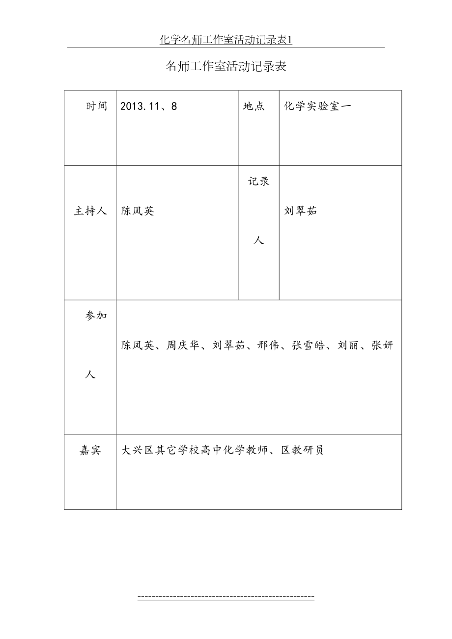 化学名师工作室活动记录表1.doc_第2页