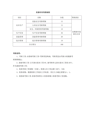 机修车间考核细则.doc