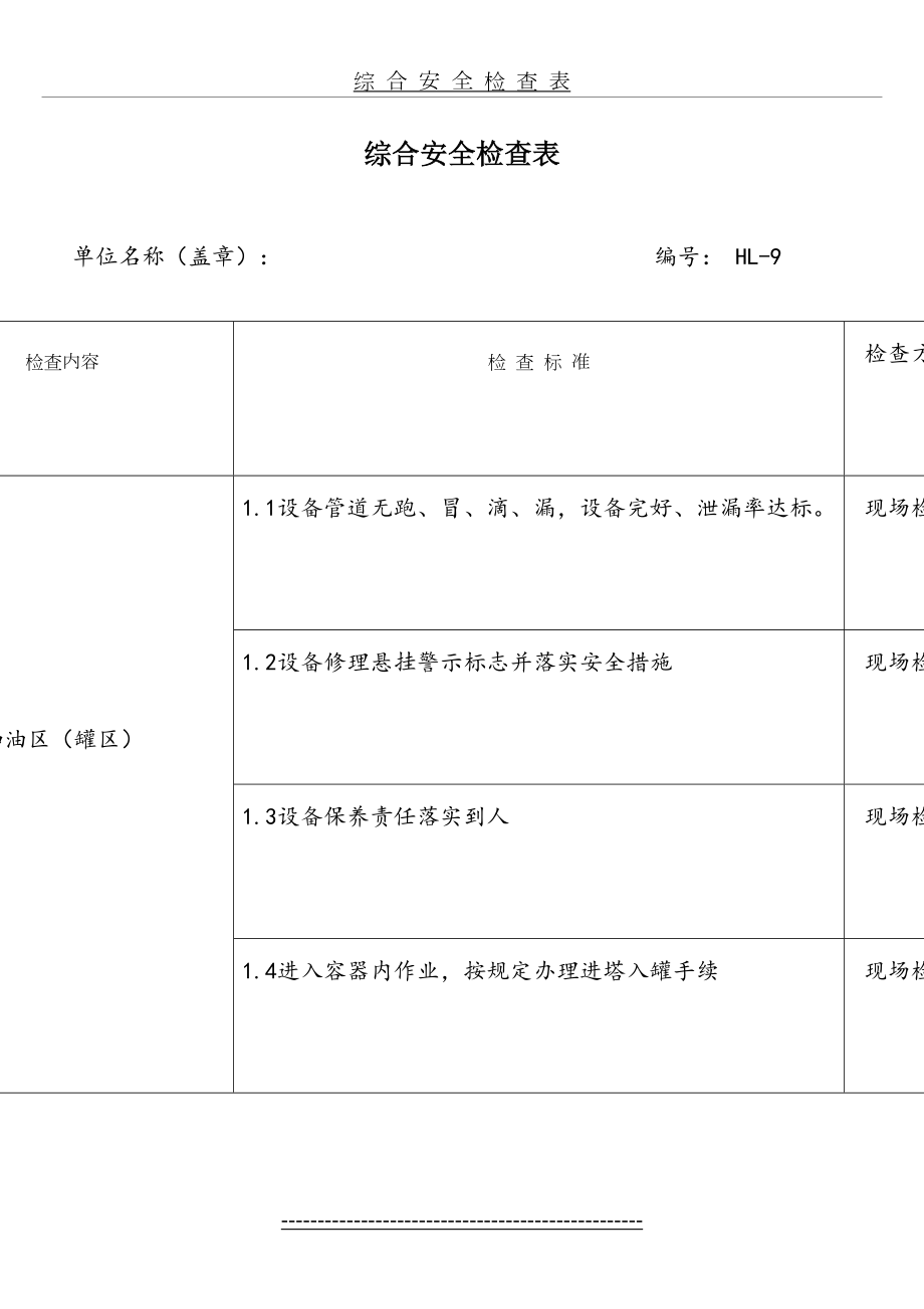 加油站综合安全检查表.doc_第2页