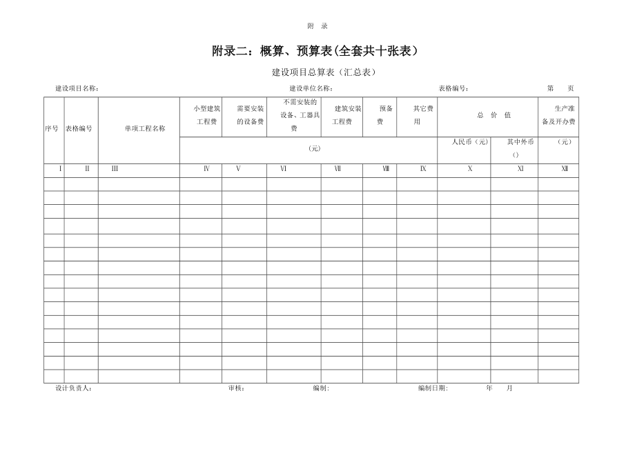 概预算表格全套(空).doc_第1页