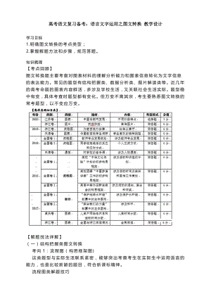 高考语文复习备考：语言文字运用之图文转换教学设计.docx