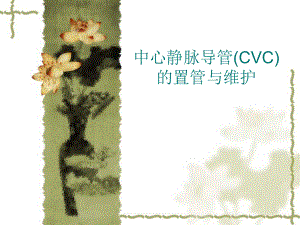 中心静脉导管(CVC)的置管与维护ppt课件.ppt