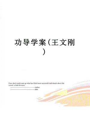 功导学案(王文刚).doc