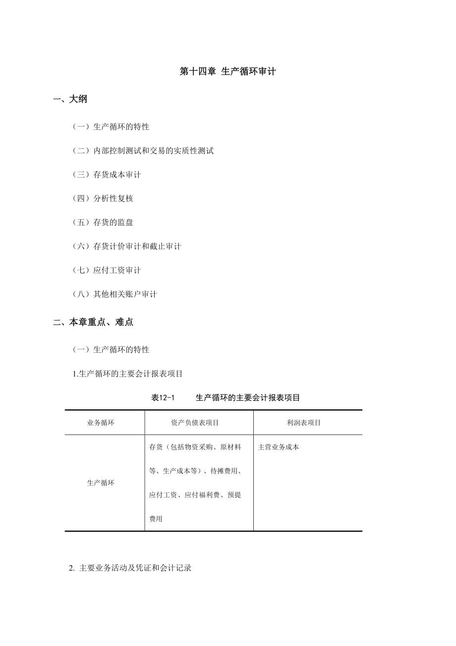 生产循环审计的特征.docx_第1页