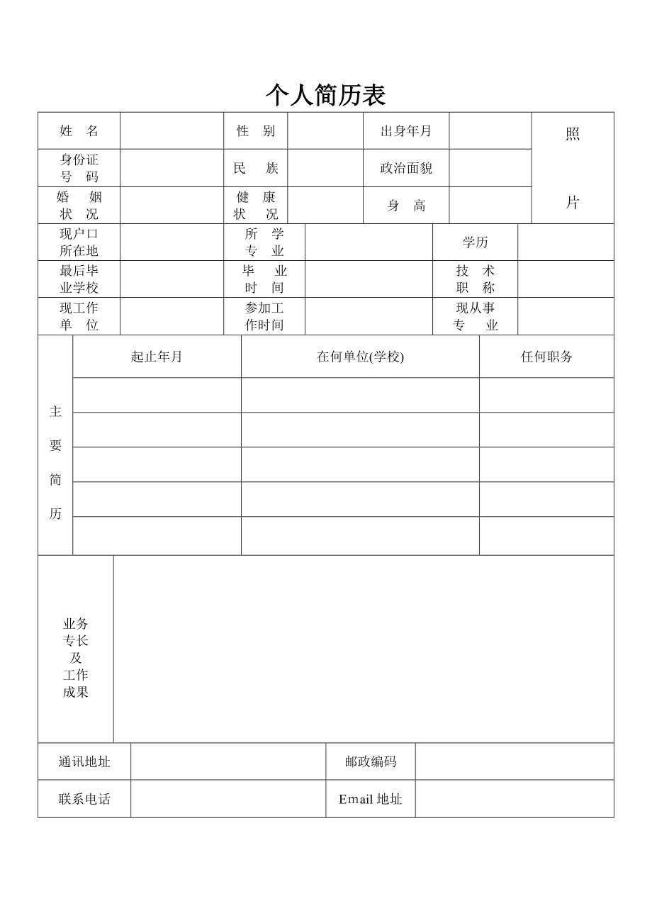 个人简历39134【可编辑范本】.doc_第1页