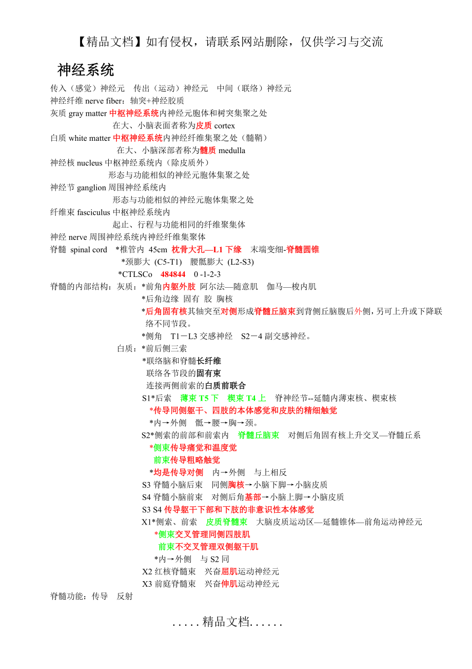 系统解剖学最全的神经系统重点.doc_第2页