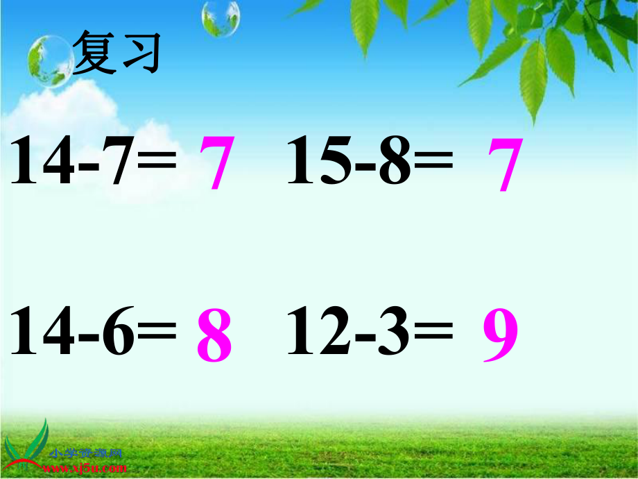 (青岛版)一年级数学下册课件_绿色回收----两位数减一位数的退位减法.ppt_第2页