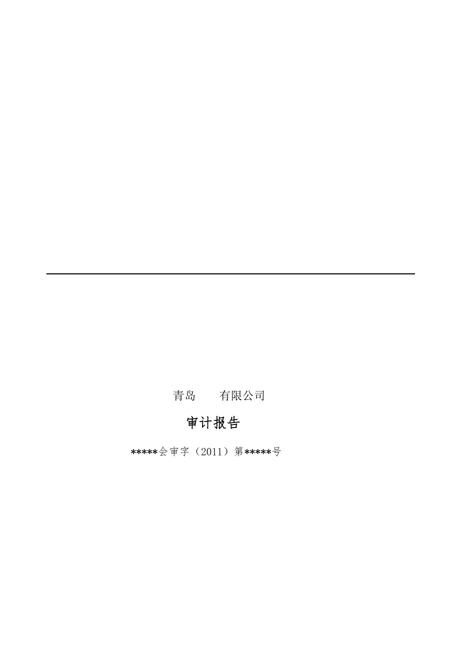 青岛某公司审计报告.docx_第1页