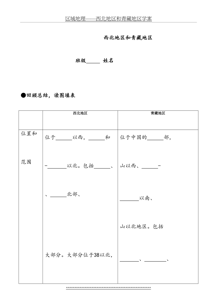 区域地理——西北地区和青藏地区学案.doc_第2页