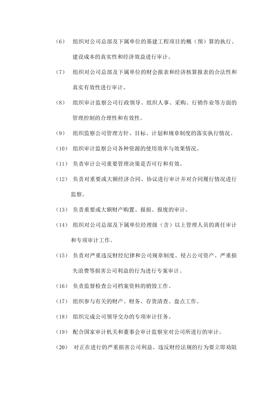 某企业审计监察部经理岗位职务说明.docx_第2页