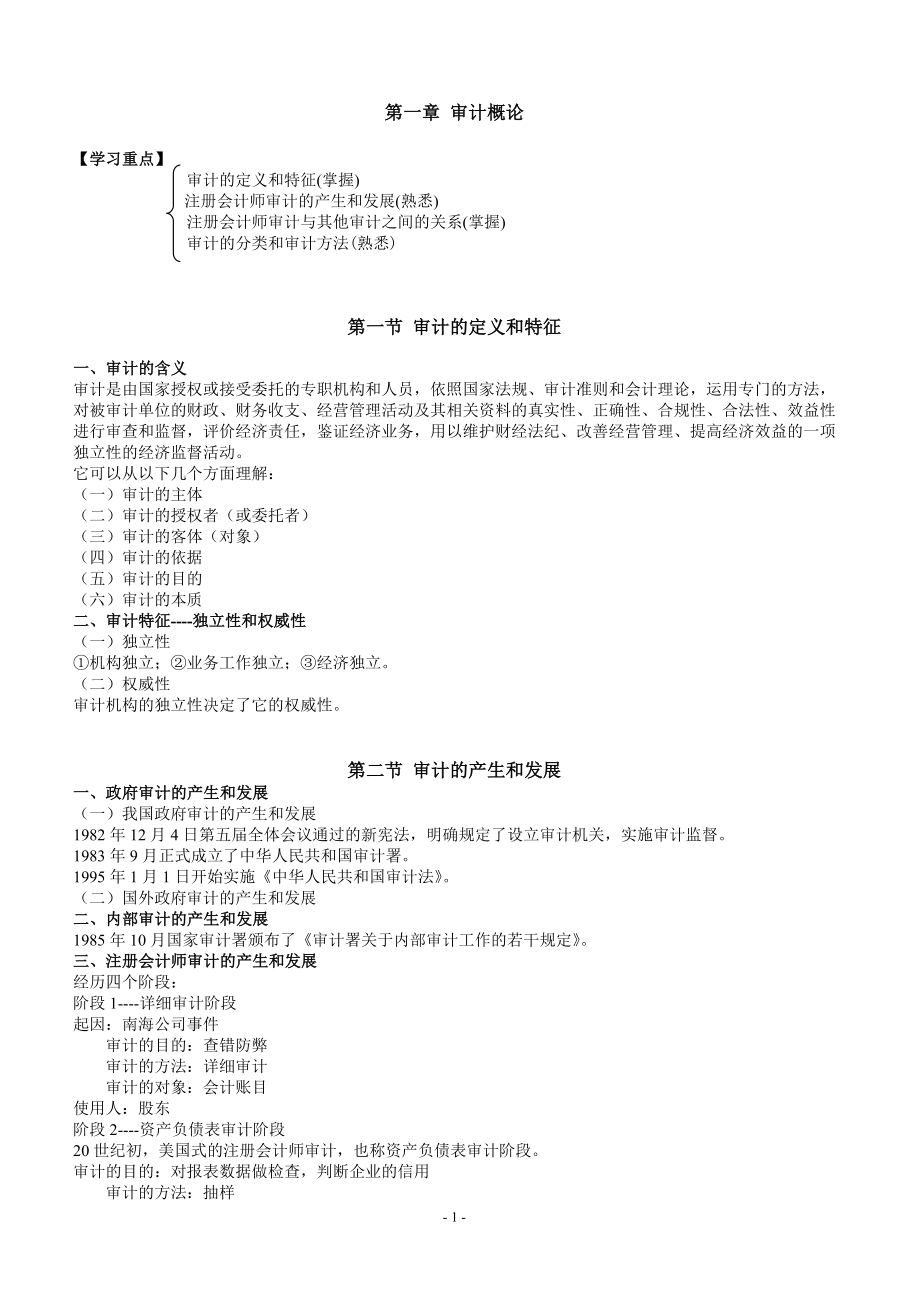 审计学常考知识汇总.docx_第1页