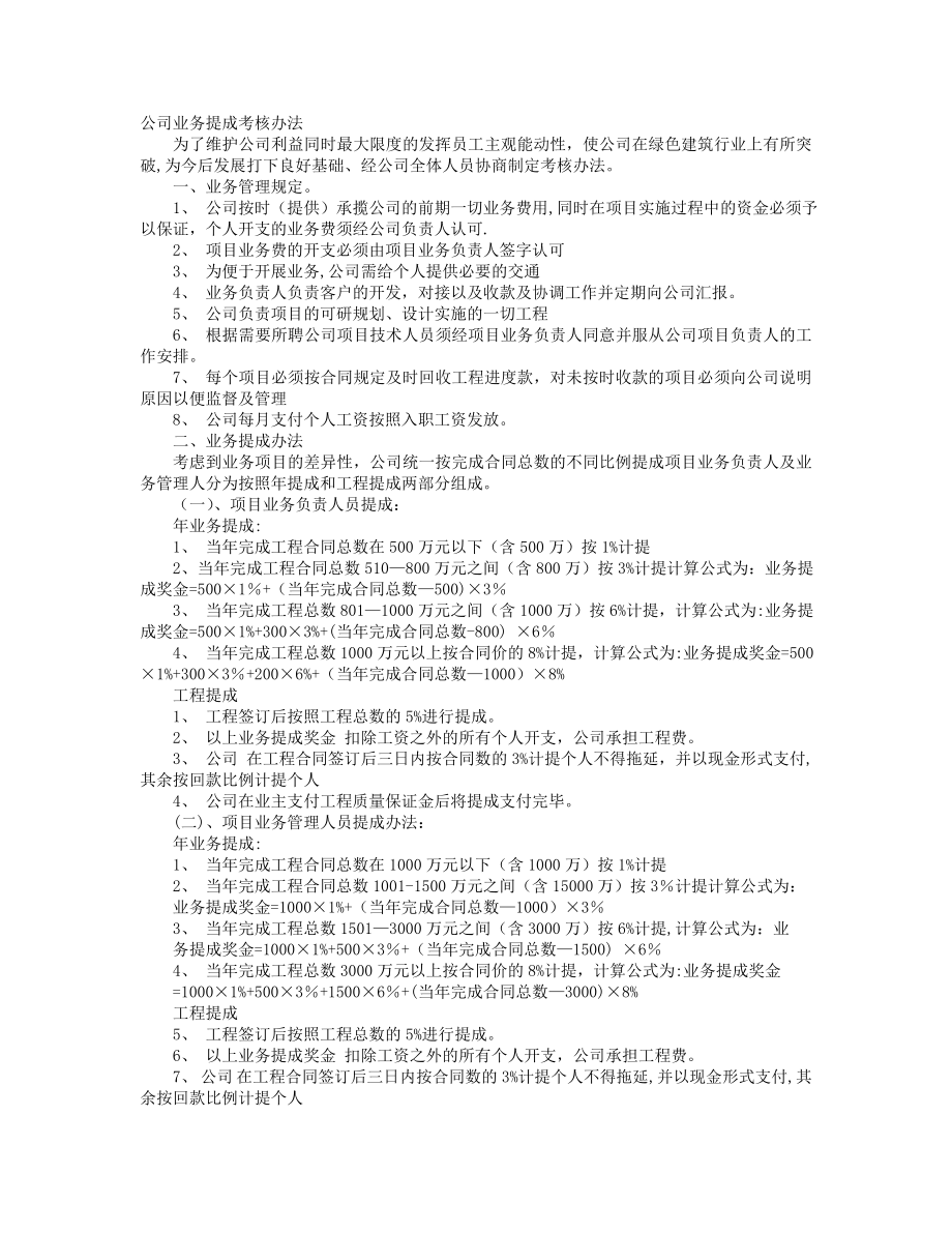 业务提成考核方案【模板范本】.doc_第1页