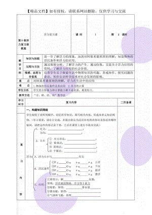 第十章浮力复习课教案.doc