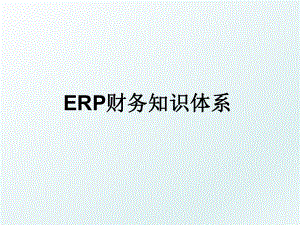 ERP财务知识体系.ppt