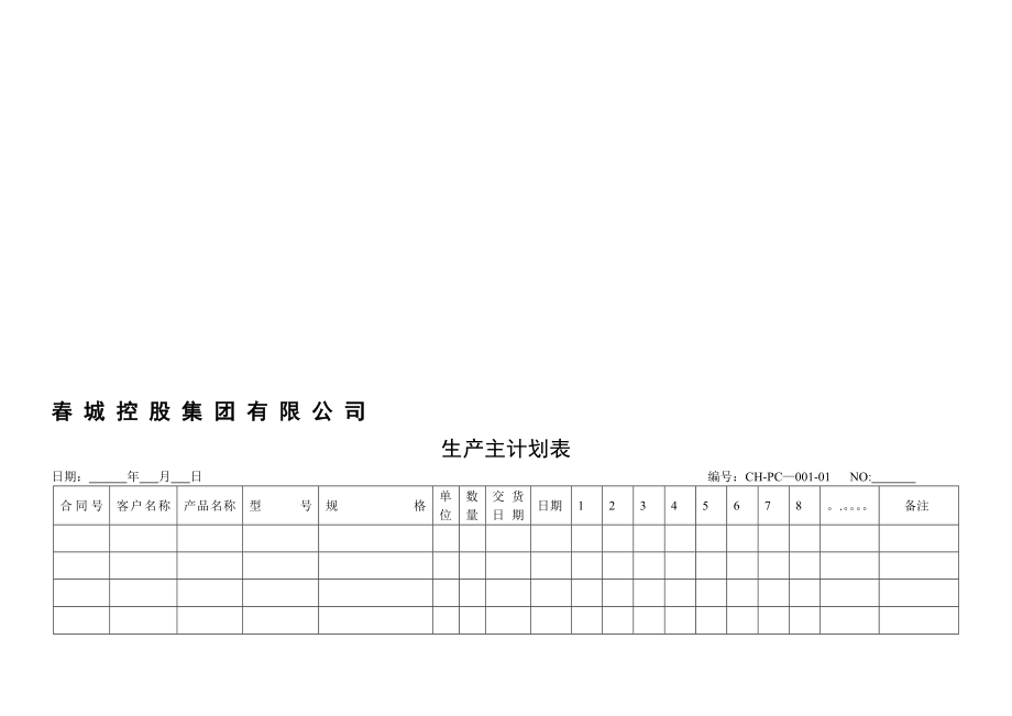 业务接单排产作业流程相关支持表单【模板范本】.doc_第1页