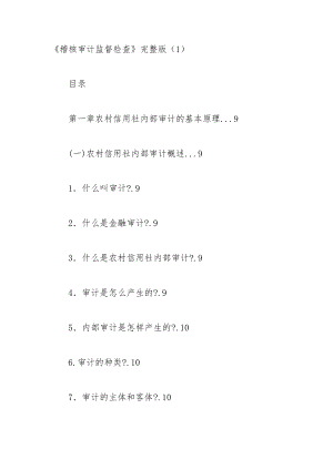 稽核审计监督检查.docx