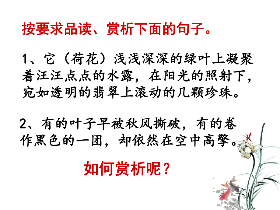 初中中考语文语句赏析专题讲解ppt课件.ppt_第1页