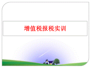 最新增值税报税实训ppt课件.ppt