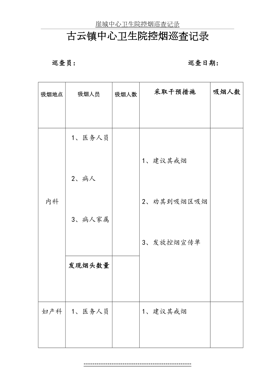 医院控烟巡查记录.doc_第2页