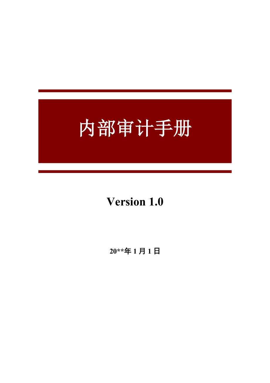 某集团内部审计手册.docx_第1页