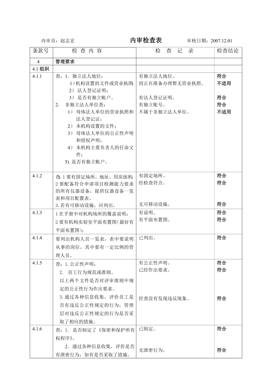 血液学检验--内审检查表.docx_第2页