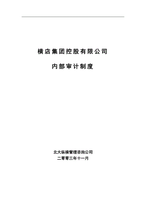 横店集团控股有限公司内部审计制度.docx