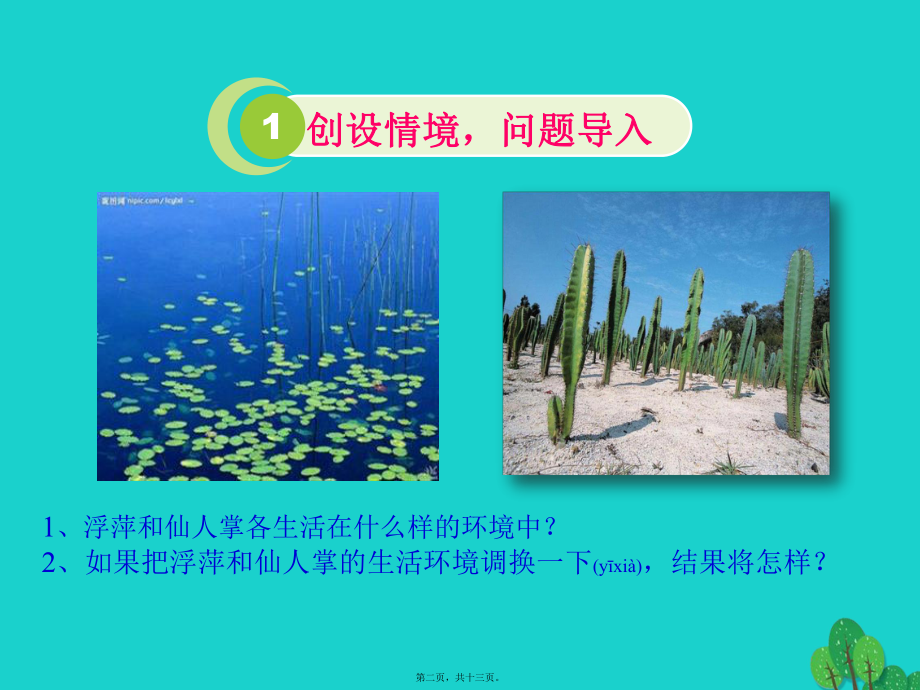 最新七年级生物上册 1_1_2 生物与环境的关系课件 （新版苏教版(共13张ppt课件).pptx_第2页