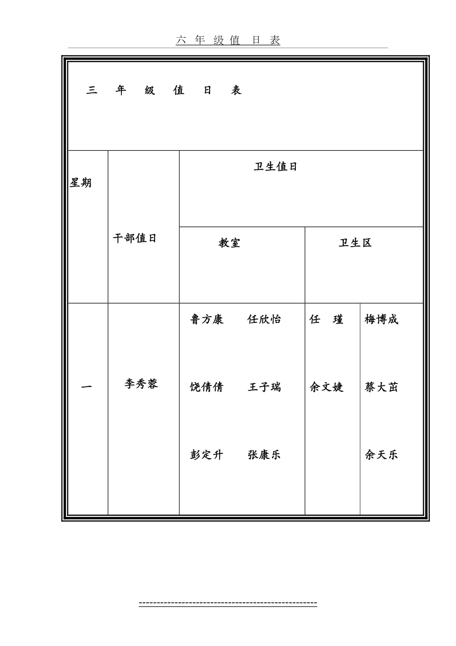 卫生值日表模板.doc_第2页