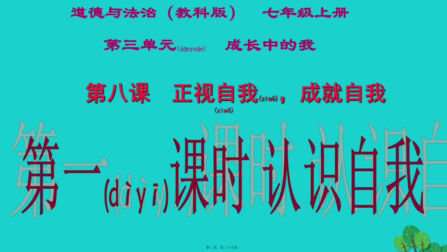 最新七年级政治上册 8_1 认识自我课件 教科版（道德与法治(共25张ppt课件).pptx_第2页