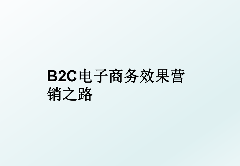 B2C电子商务效果营销之路.ppt_第1页