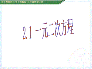 （课件）21一元二次方程.ppt