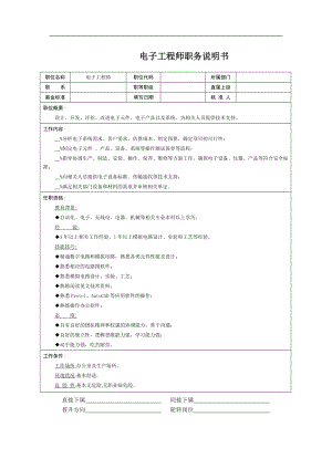 电子工程师职务说明书.doc