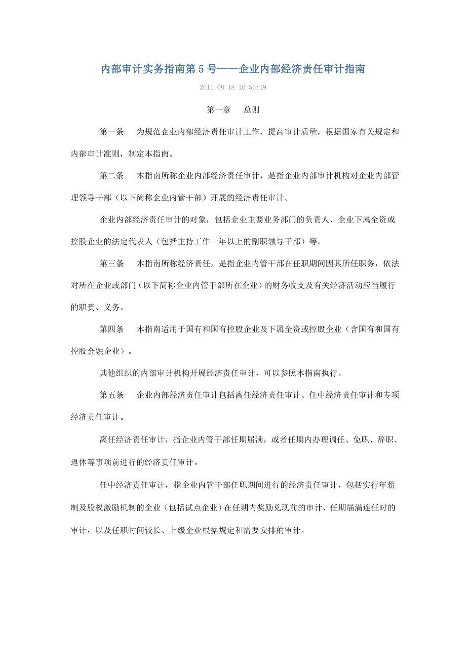 企业内部经济责任审计指南.docx_第1页