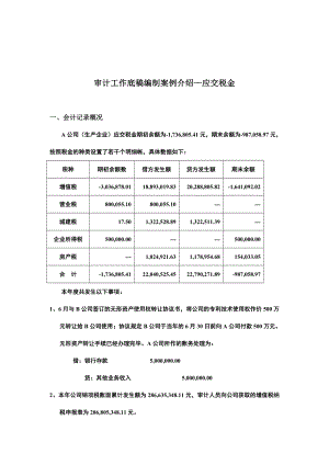 审计工作底稿编制案例介绍.docx