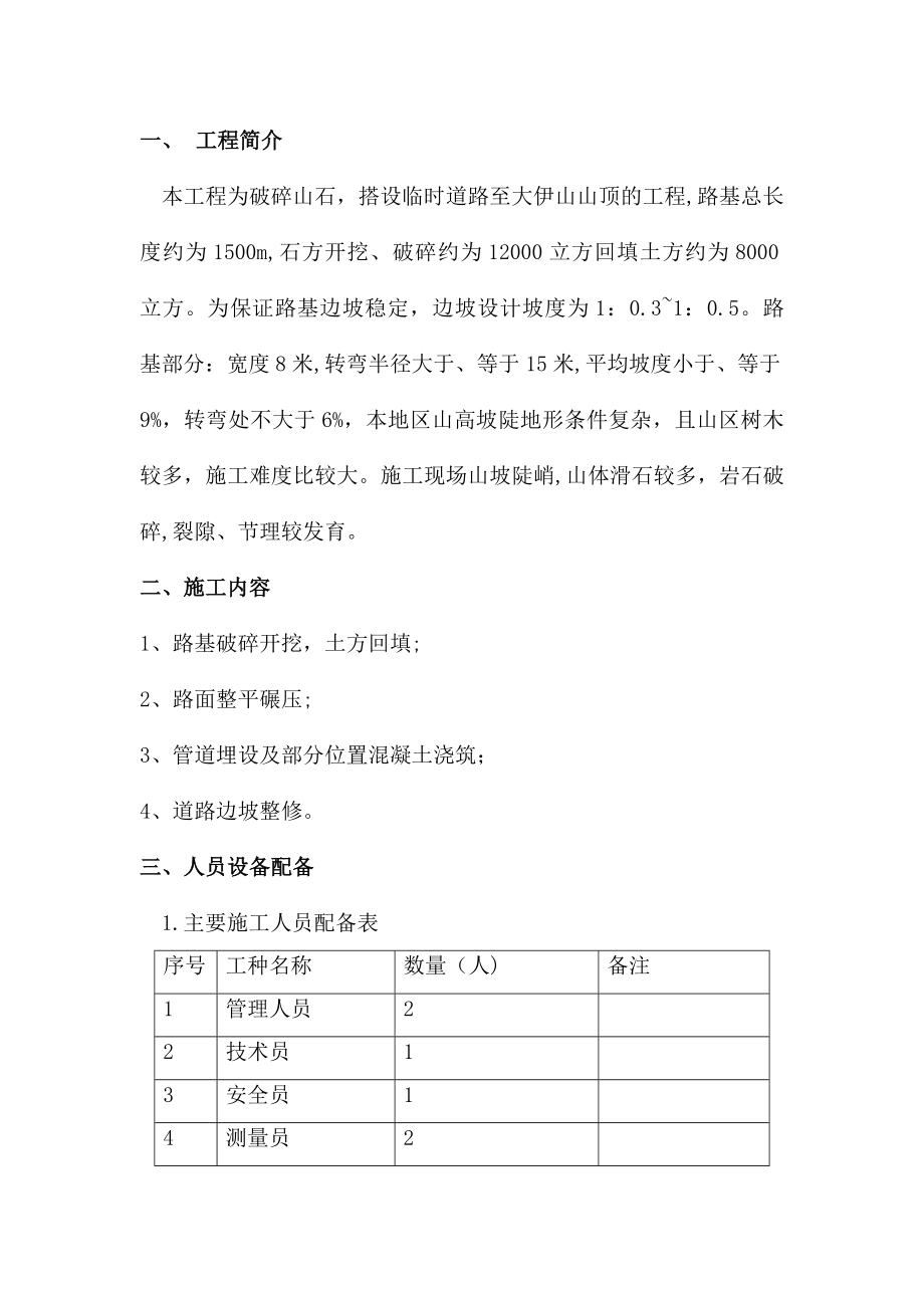 临时上山道路施工方案【整理版施工方案】.doc_第2页