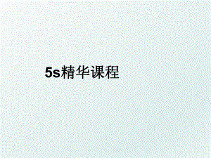 5s精华课程.ppt