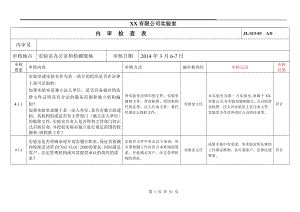 内审检查表_表格类模板_表格模板_实用文档.docx