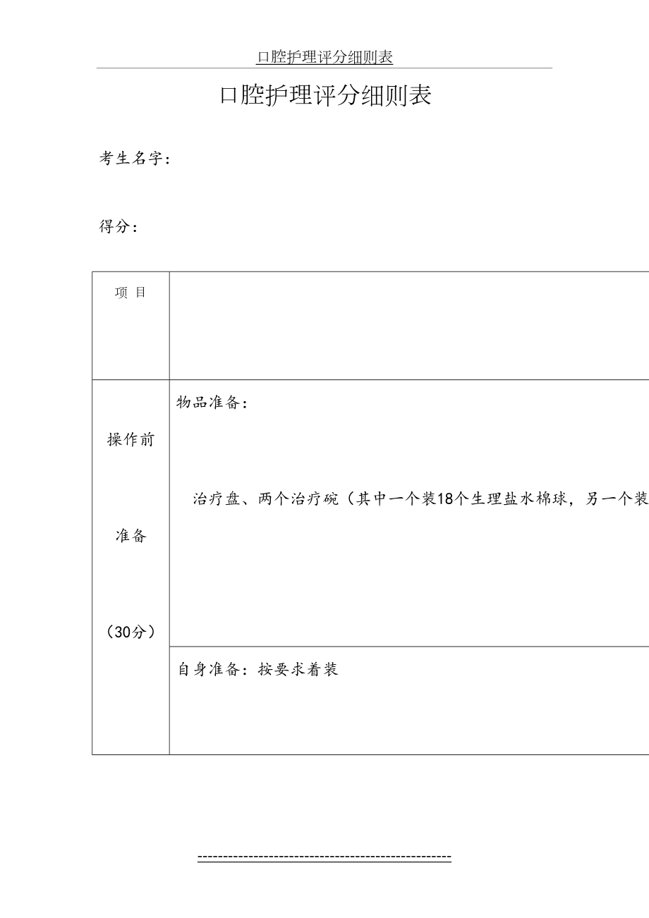 口腔护理评分细则表.doc_第2页