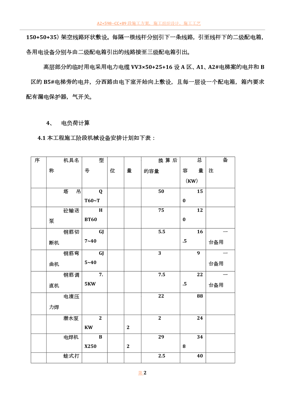 中山医院综合楼临时用电施工方案.doc_第2页