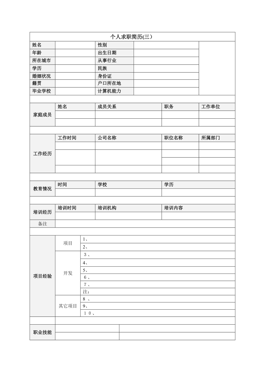 个人简历模版94980【可编辑范本】.doc_第2页