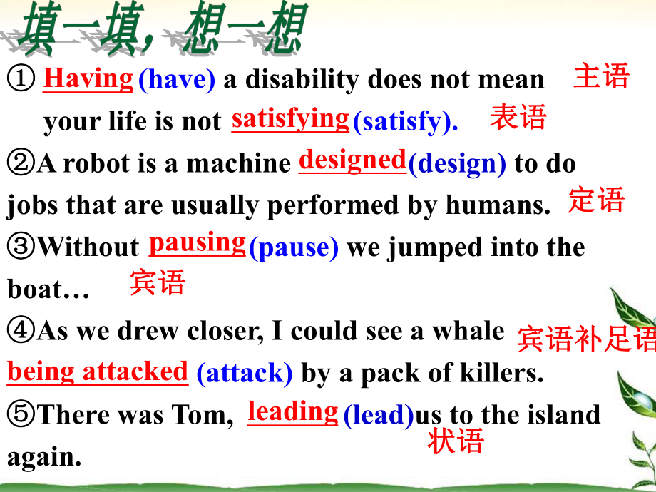 my公开课非谓语动词在写作中的运用ppt课件.ppt_第2页