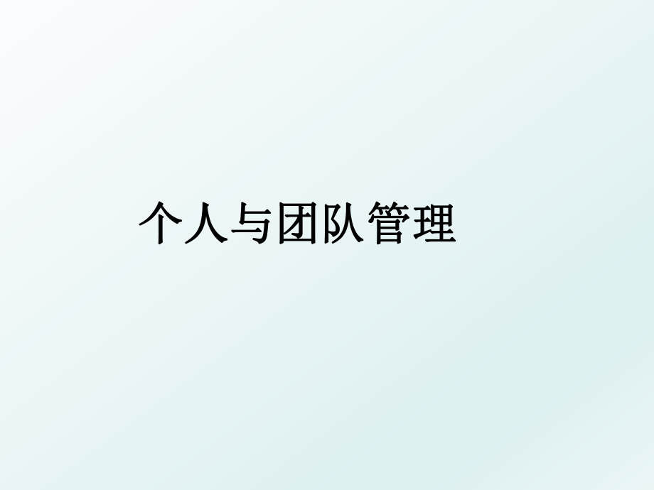 个人与团队.ppt_第1页